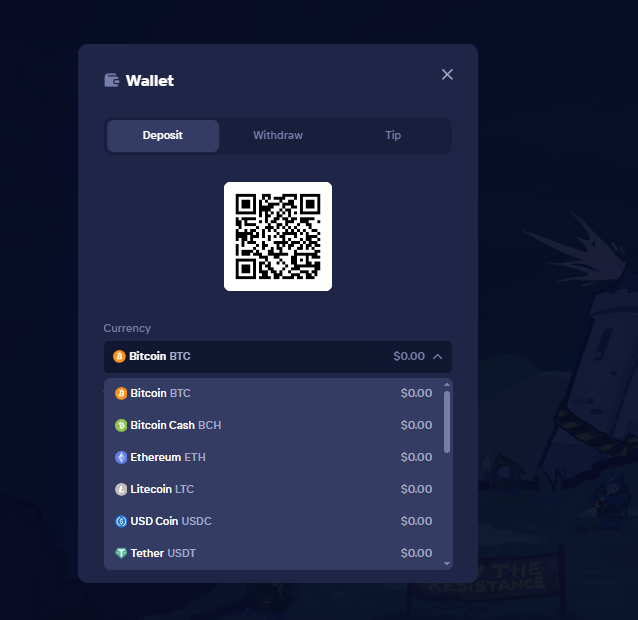 Duel Wallet — wpłata crypto